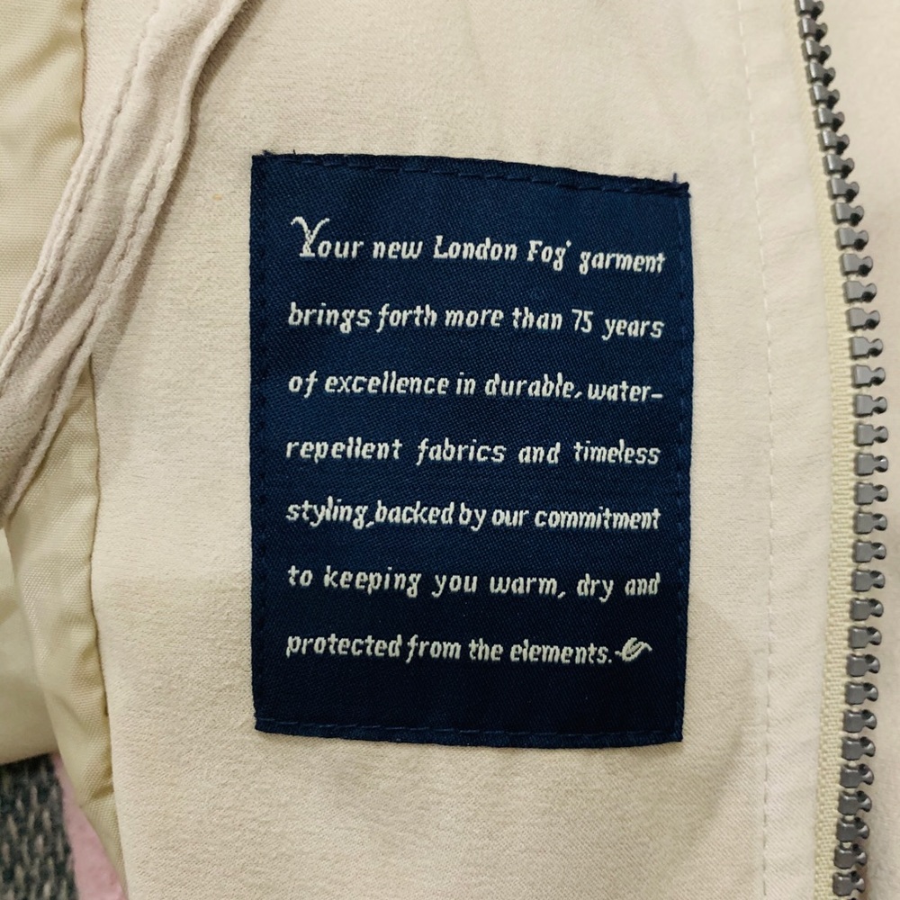 NWOT London Fog Trench Coat with Detachable Hood - Picture 3 of 5